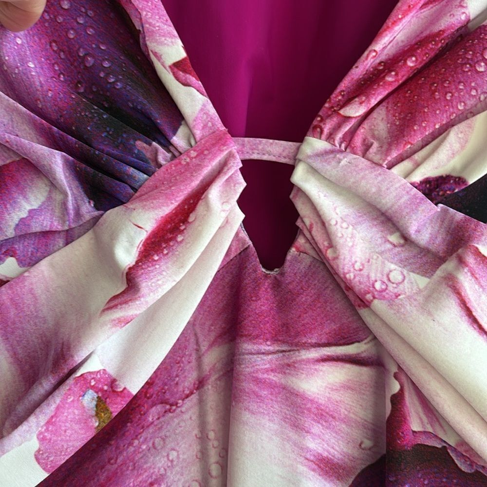 Roberto Cavalli Embellished Orchid-Print Dress NWT size 46/XL $1995 - Picture 10 of 10